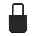 Black Cotton Tote Bag — Subtle 'Books Over People' Embroidered Library Tote